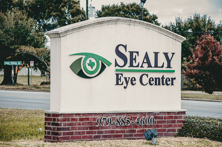 The front sign of  Sealy Eye Center